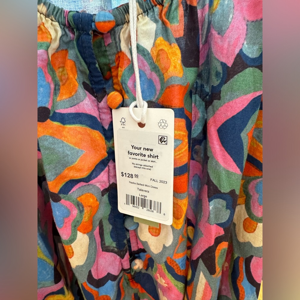 Marine Layer “Nadia Belted Mini Dress” size Large